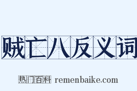 贼亡八反义词是什么意思的图片